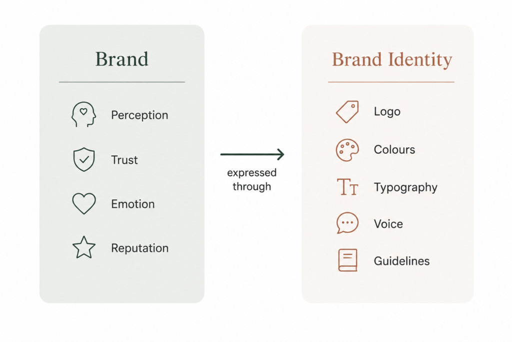 Brand vs brand identity — the difference explained