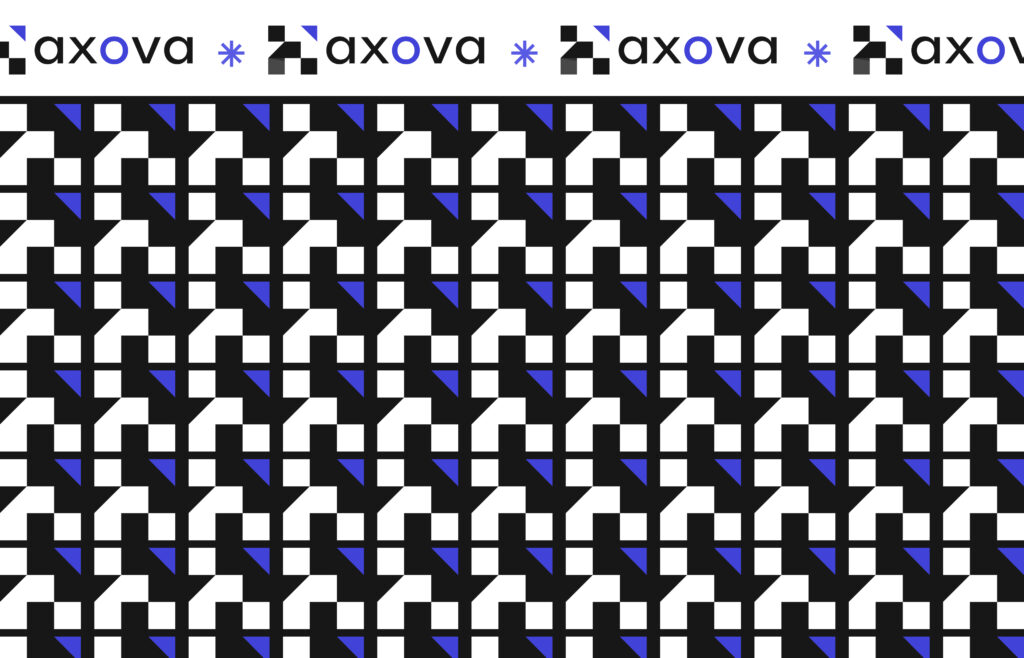 Brand identity applied across touchpoints — Haxova portfolio