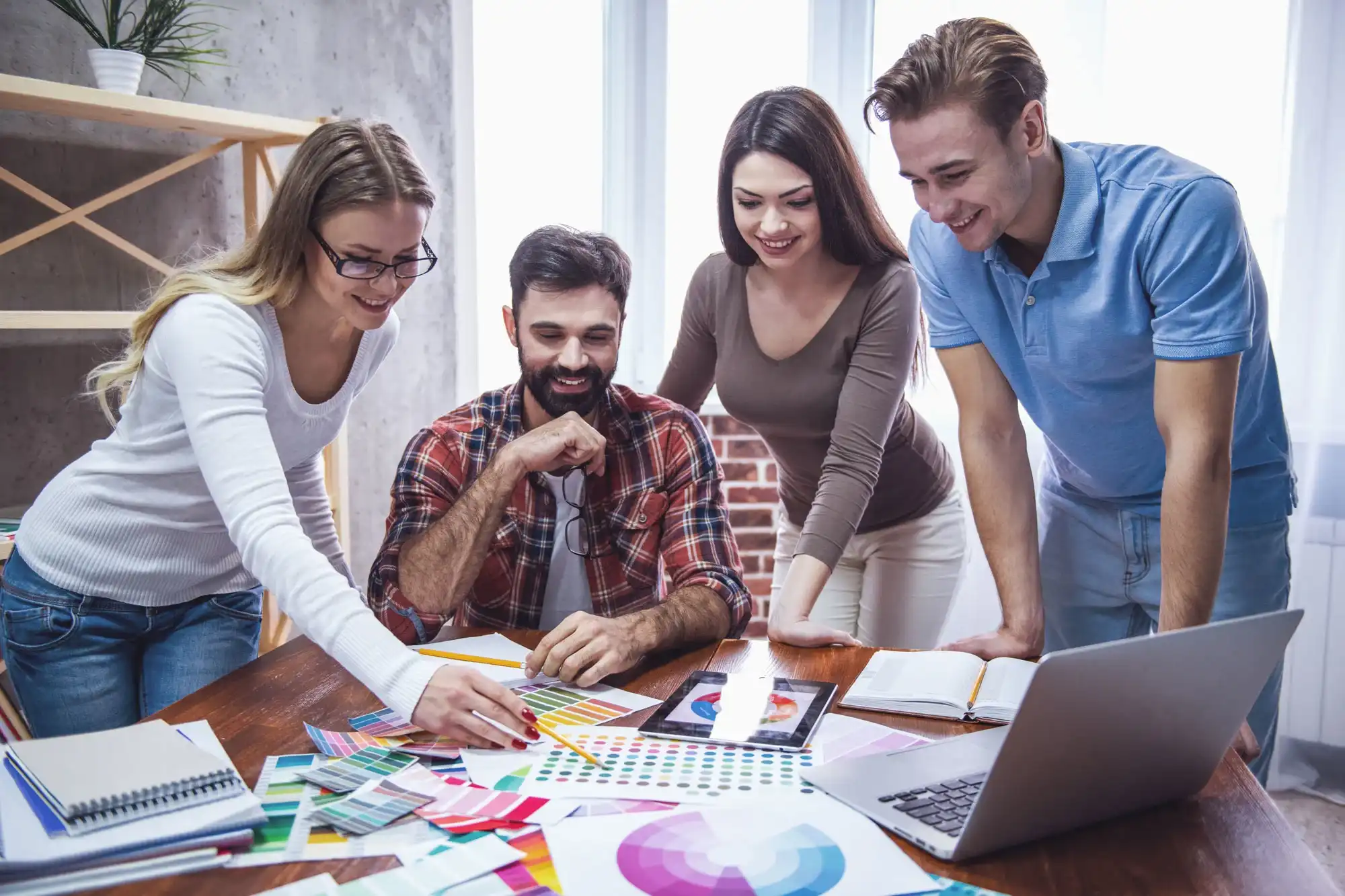 branding and digital marketing agency team working on business growth strategy